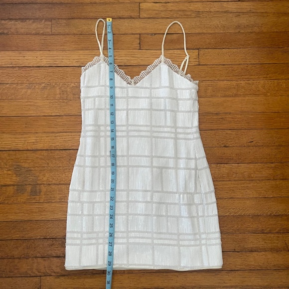 X by NBD Sequined Beaded White Mini Dress -Sz XS - Stunning - Picture 3 of 7